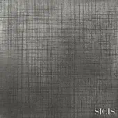 Peltro graffiato liquid metal texture displays dark gray striated lines, matte finish, with “SICIS” logo in green at the lower right.